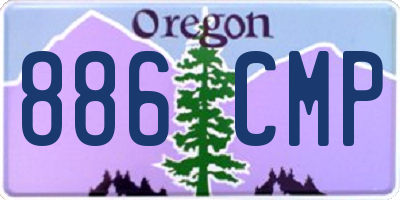 OR license plate 886CMP