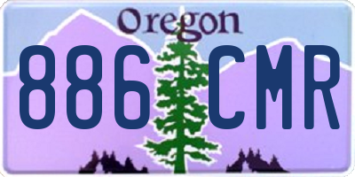 OR license plate 886CMR