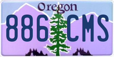 OR license plate 886CMS