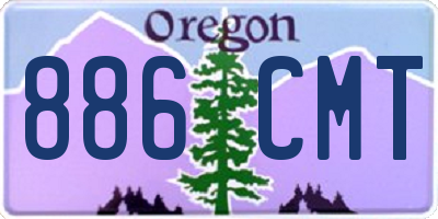 OR license plate 886CMT