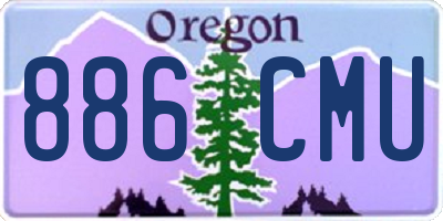 OR license plate 886CMU