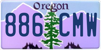 OR license plate 886CMW