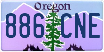 OR license plate 886CNE