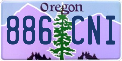 OR license plate 886CNI