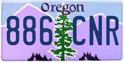 OR license plate 886CNR