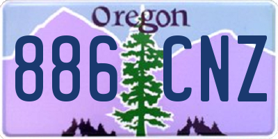 OR license plate 886CNZ