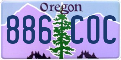 OR license plate 886COC