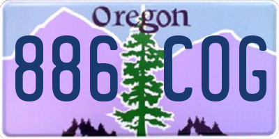 OR license plate 886COG