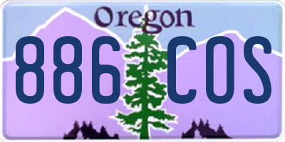 OR license plate 886COS