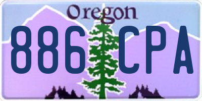 OR license plate 886CPA
