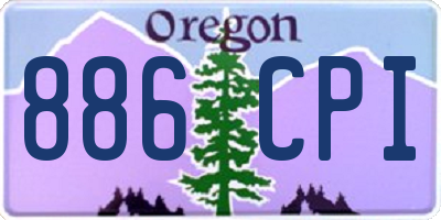 OR license plate 886CPI