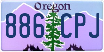 OR license plate 886CPJ