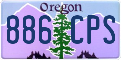 OR license plate 886CPS