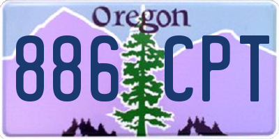 OR license plate 886CPT