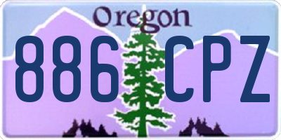 OR license plate 886CPZ