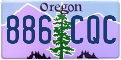 OR license plate 886CQC