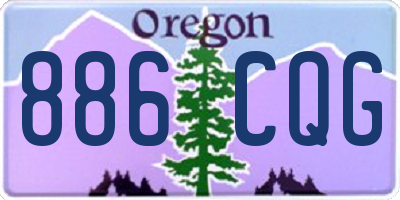 OR license plate 886CQG