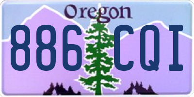 OR license plate 886CQI