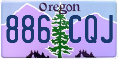 OR license plate 886CQJ