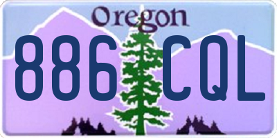OR license plate 886CQL