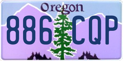 OR license plate 886CQP