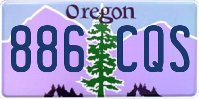 OR license plate 886CQS