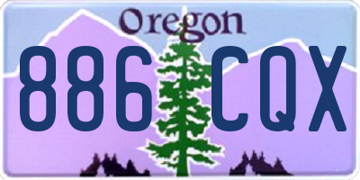 OR license plate 886CQX