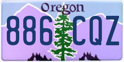 OR license plate 886CQZ