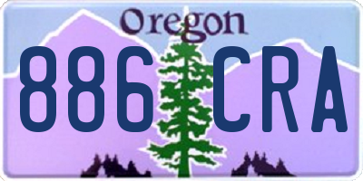 OR license plate 886CRA