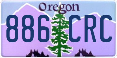 OR license plate 886CRC