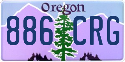 OR license plate 886CRG