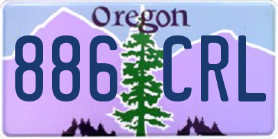 OR license plate 886CRL