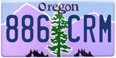 OR license plate 886CRM