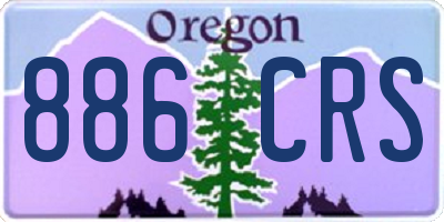 OR license plate 886CRS
