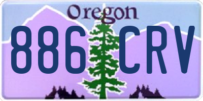 OR license plate 886CRV
