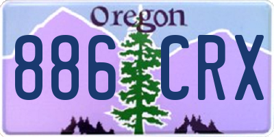 OR license plate 886CRX