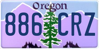 OR license plate 886CRZ