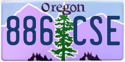 OR license plate 886CSE