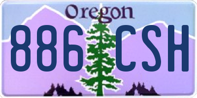 OR license plate 886CSH