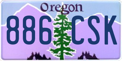 OR license plate 886CSK