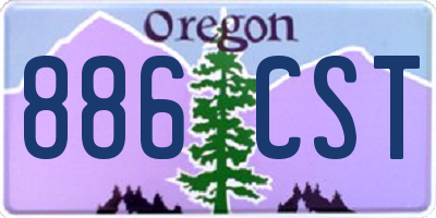 OR license plate 886CST