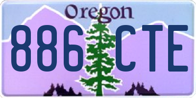 OR license plate 886CTE
