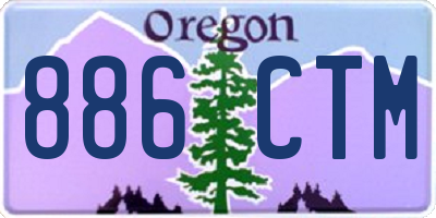 OR license plate 886CTM