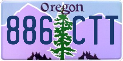 OR license plate 886CTT