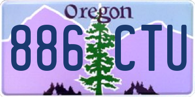 OR license plate 886CTU