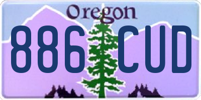 OR license plate 886CUD
