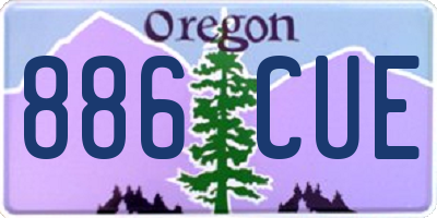 OR license plate 886CUE