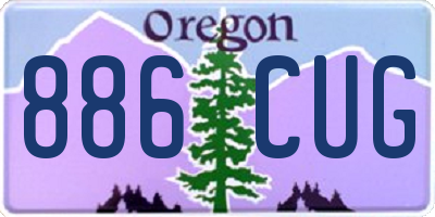 OR license plate 886CUG