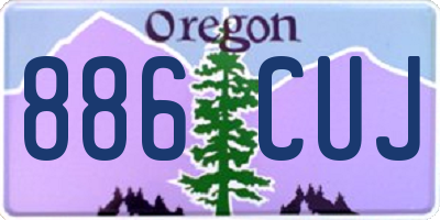 OR license plate 886CUJ