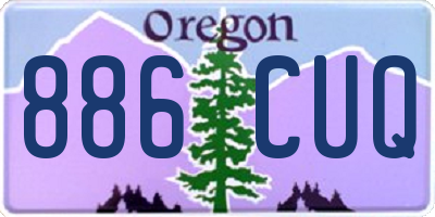 OR license plate 886CUQ